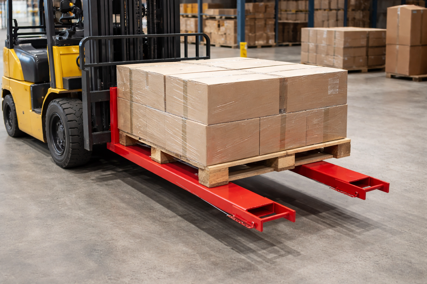 Heavy-Duty Forklift Fork Extensions – 72″ – Fits 4″ Forks – 5,500 lb (Pair)