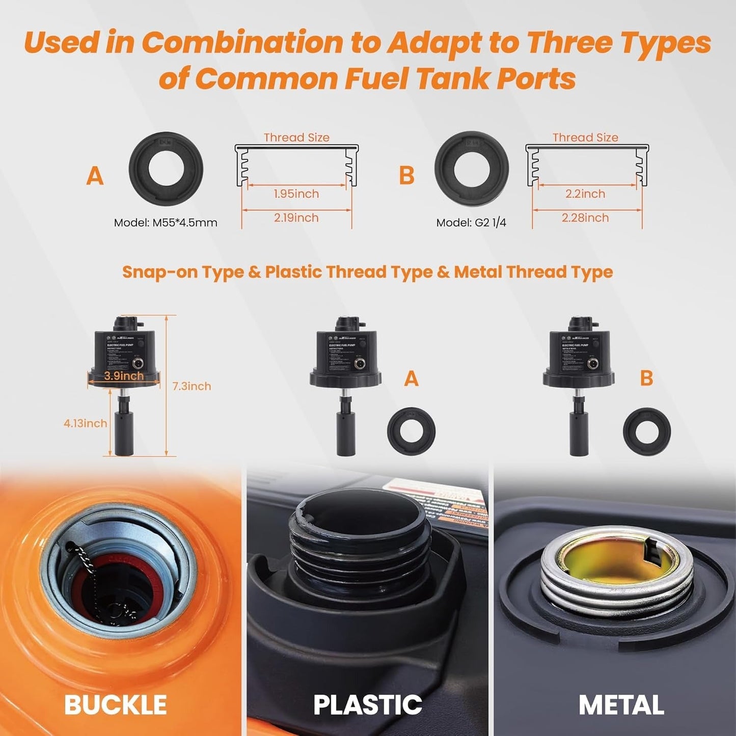 Electric Fuel Pump (12V DC) for Generators | Auto Fuel Sensor | Extended Run System - Durvy Industrial_
