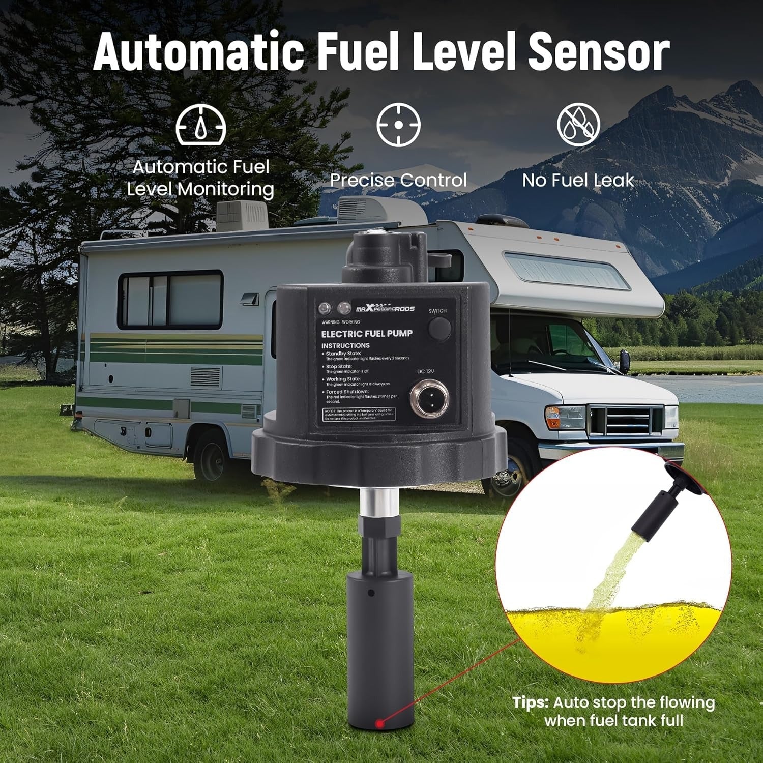 Electric Fuel Pump (12V DC) for Generators | Auto Fuel Sensor | Extended Run System - Durvy Industrial_