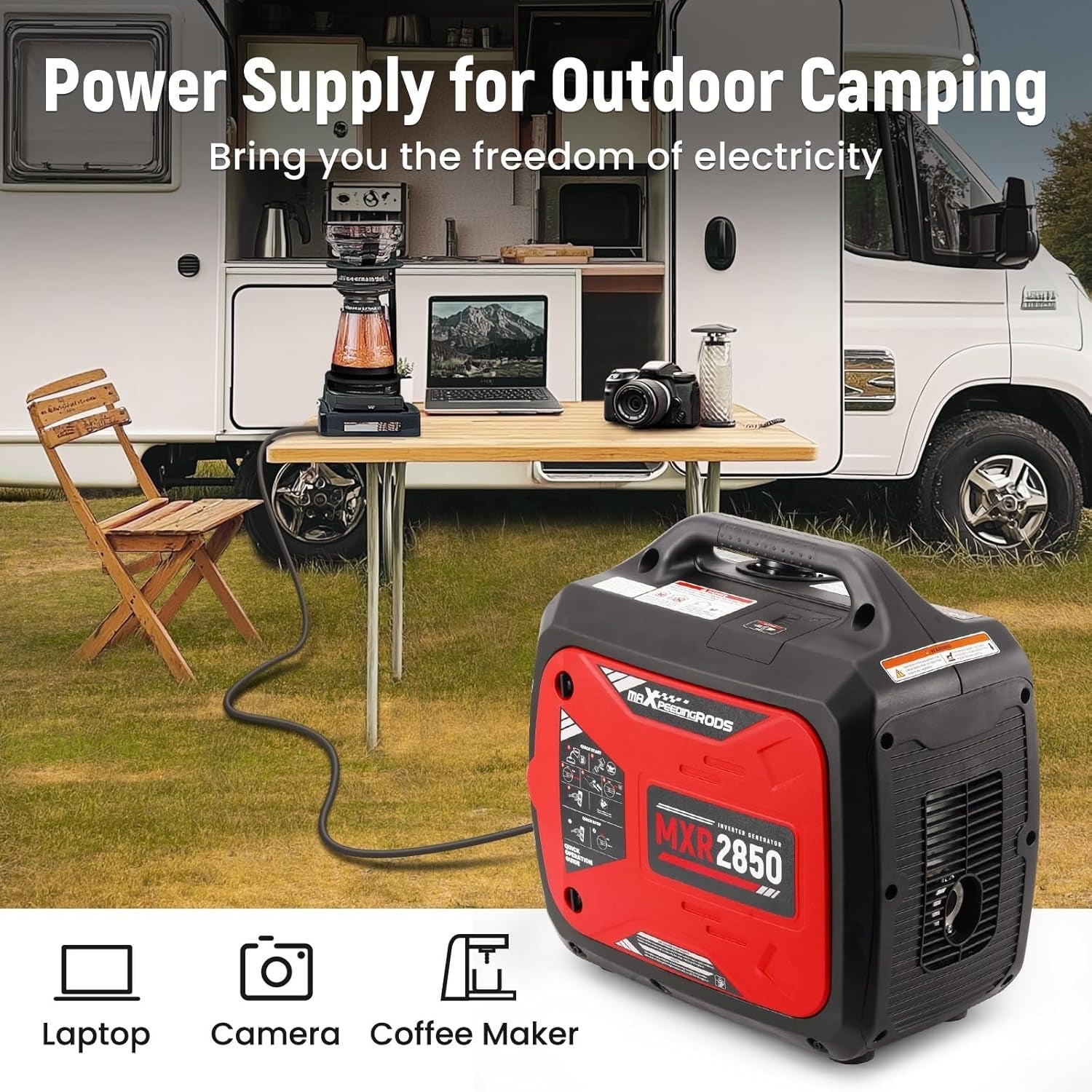 FREE Shipping - MXR2850 2850W Gas Powered Inverter Generator - Durvy Industrial_