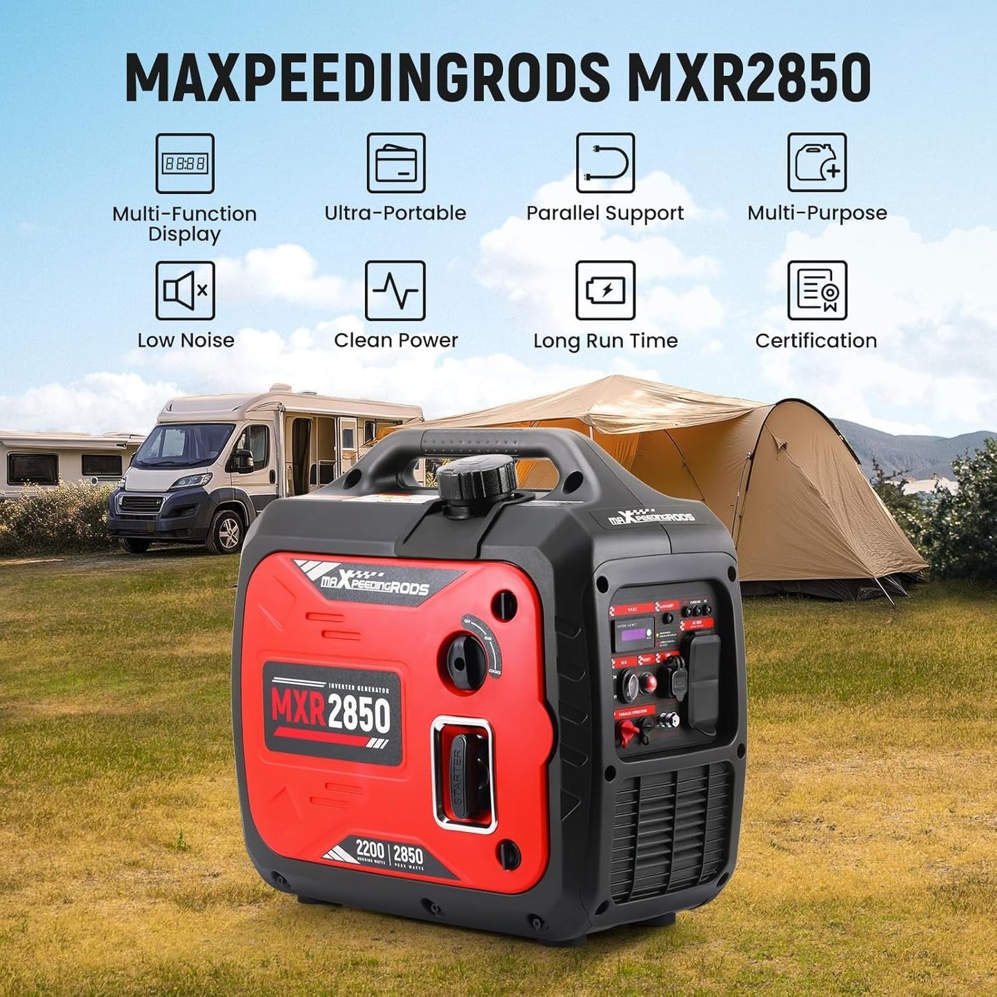 FREE Shipping - MXR2850 2850W Gas Powered Inverter Generator - Durvy Industrial_