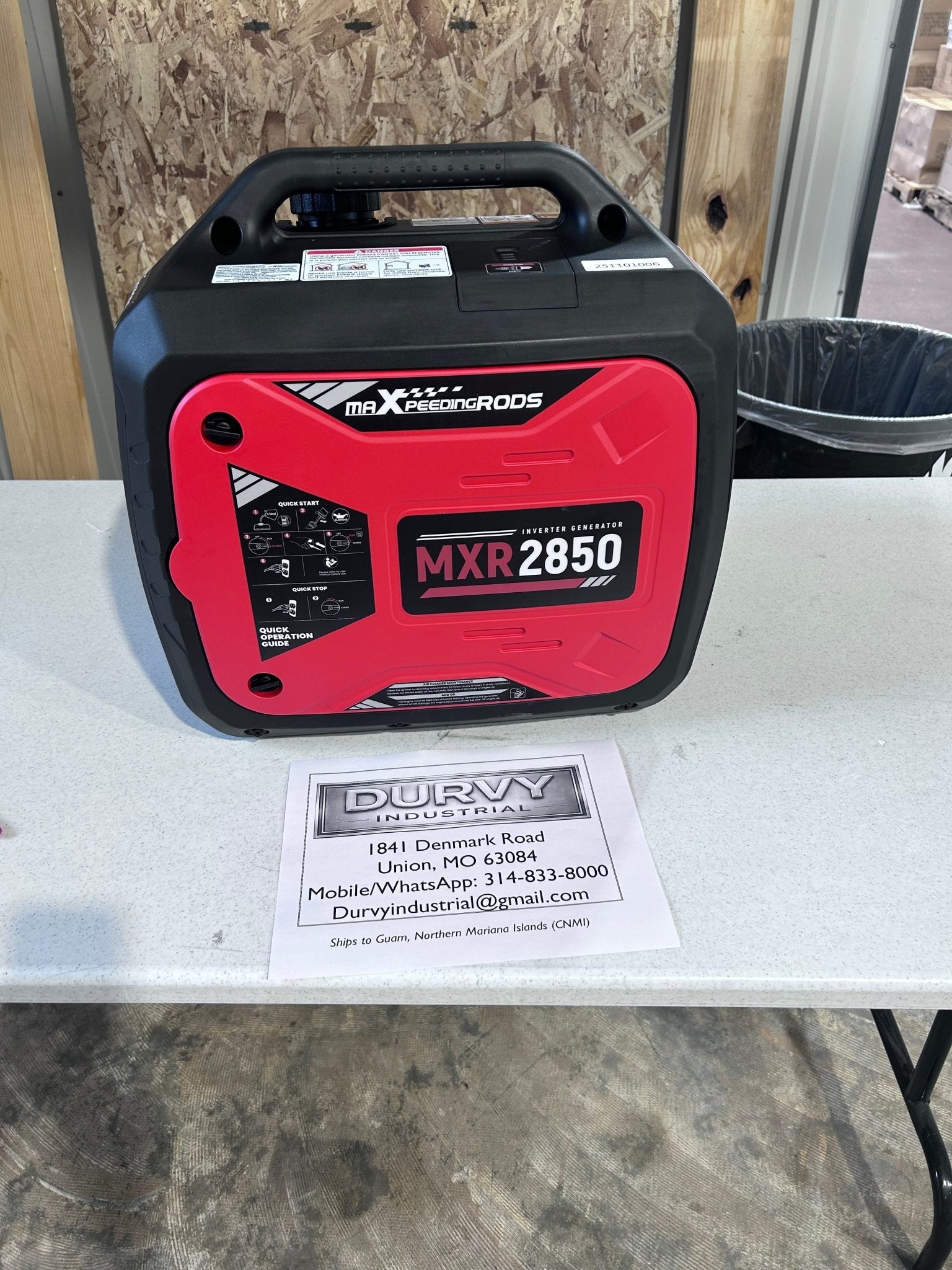 FREE Shipping - MXR2850 2850W Gas Powered Inverter Generator - Durvy Industrial_