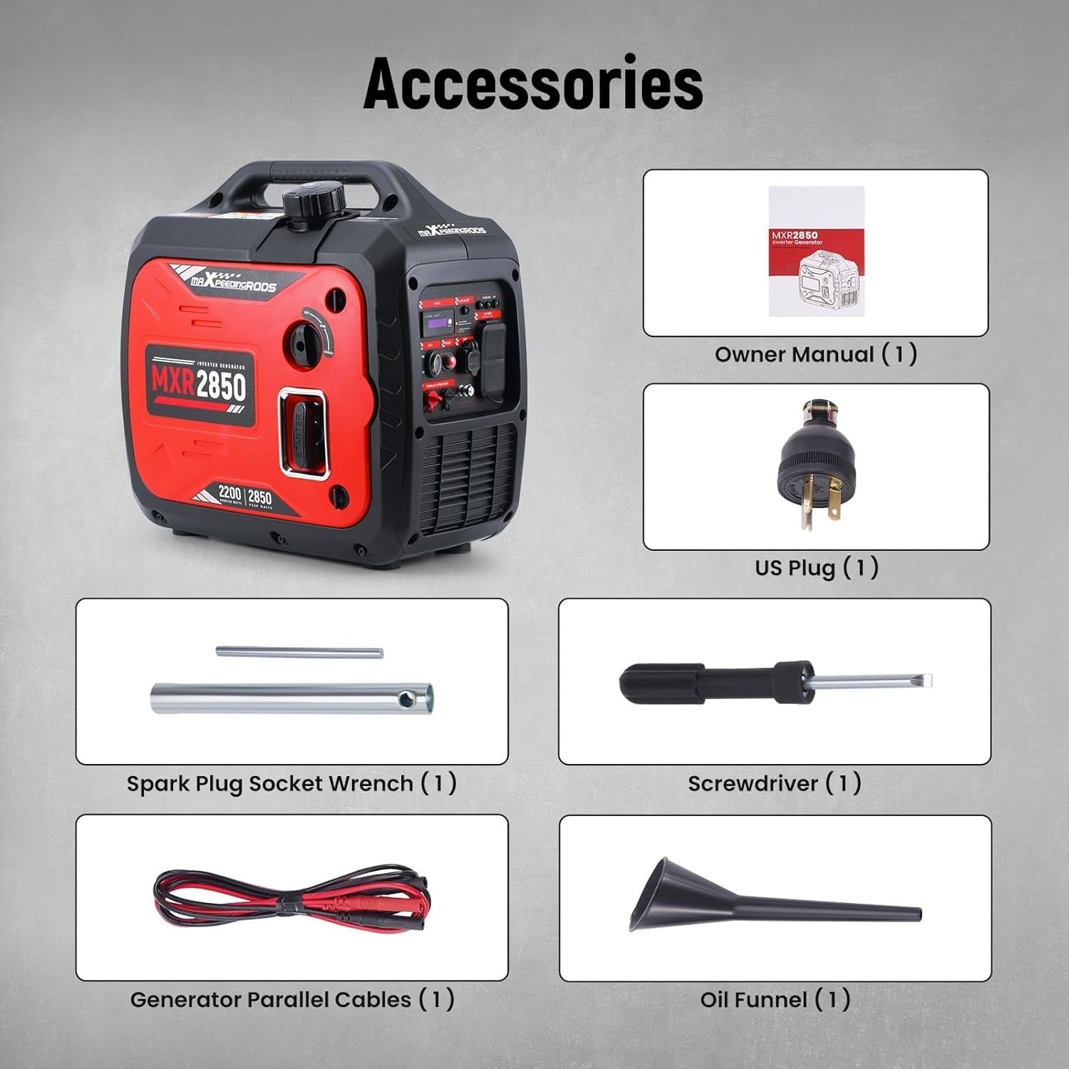 FREE Shipping - MXR2850 2850W Gas Powered Inverter Generator - Durvy Industrial_