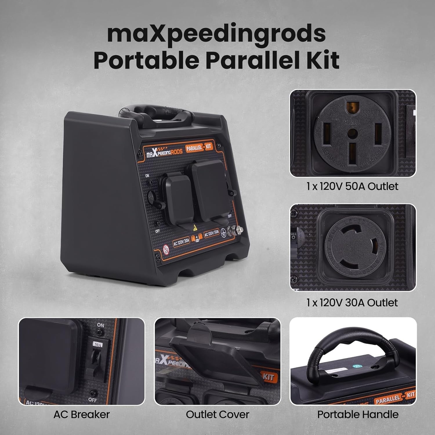 Generator Parallel Kit – 6000W Output | Works with Multiple Generator Brands | 30A & 50A Outlets | Includes Cables & Adapters - Durvy Industrial_