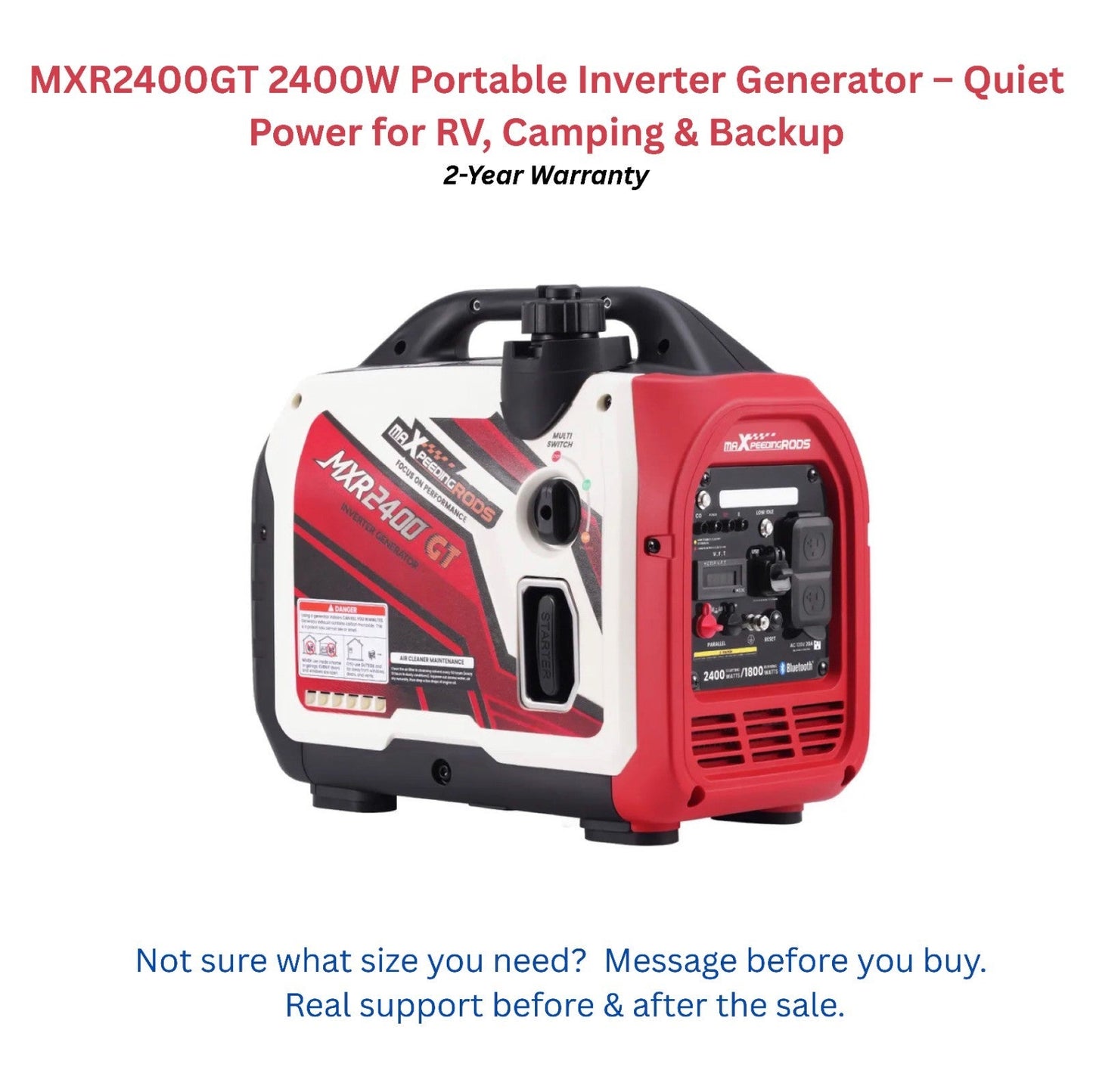 MXR2400GT 2400W Inverter Generator. Ultra - Light. - Durvy Industrial_