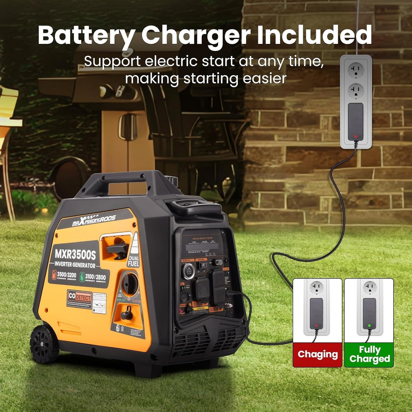 MXR3500S 3500W Dual - Fuel Inverter Generator - Remote Start - Durvy Industrial_