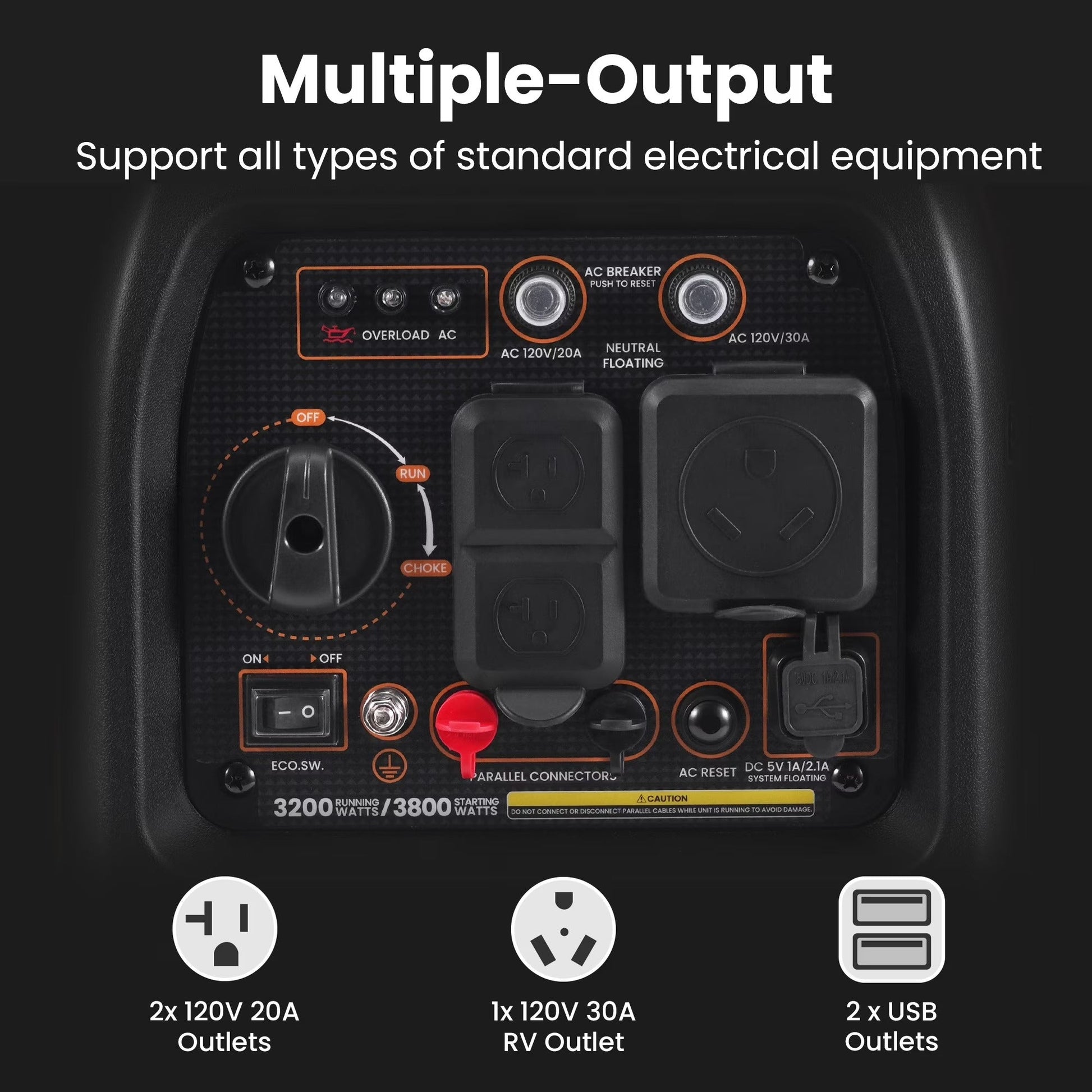 MXR3800 3800W Gas Powered Inverter Generator - Durvy Industrial_