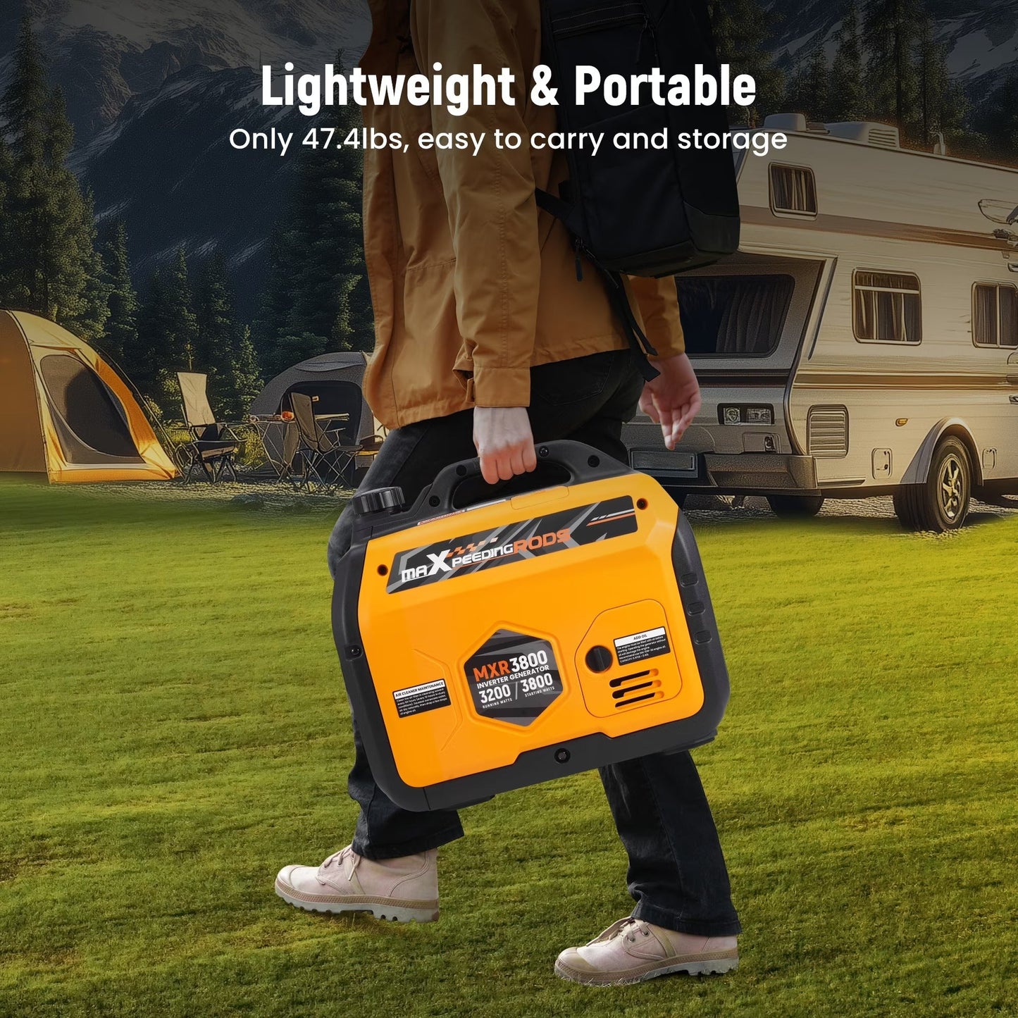 MXR3800 3800W Gas Powered Inverter Generator - Durvy Industrial_