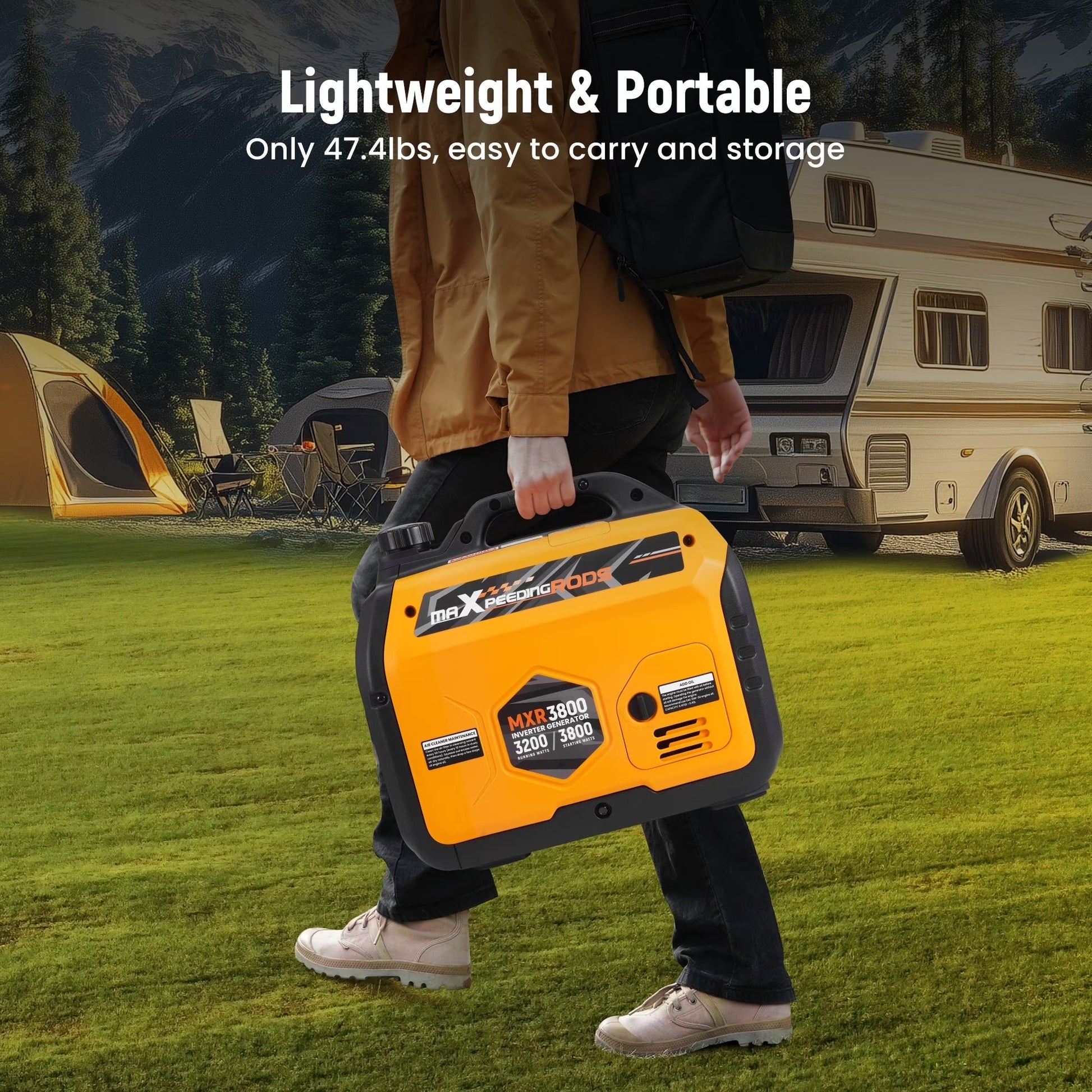 MXR3800 3800W Gas Powered Inverter Generator - Durvy Industrial_