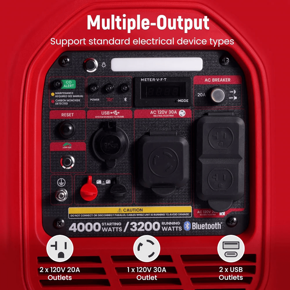 MXR4000 Portable Inverter Generator - Gas Powered, Quiet Operation - Durvy Industrial_