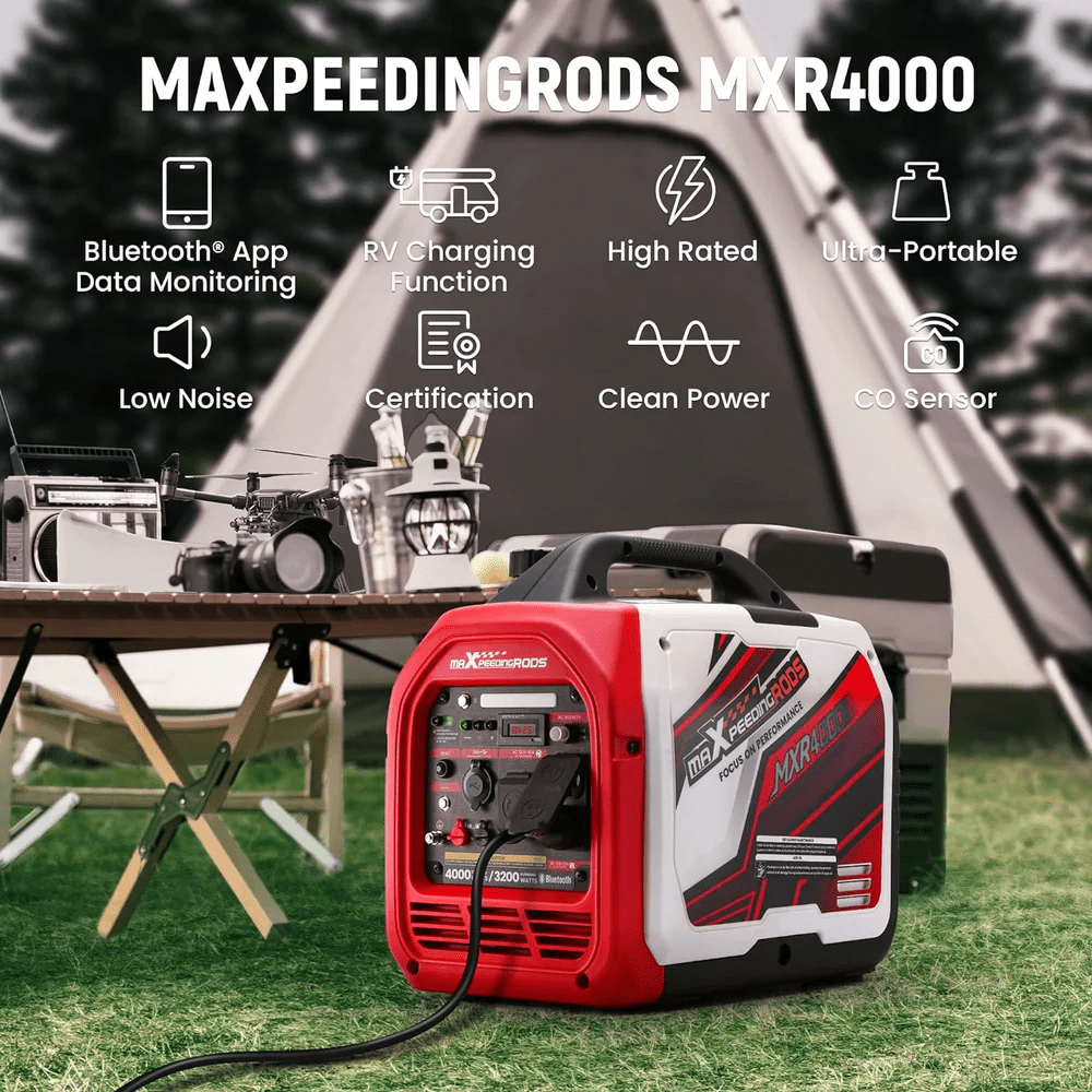 MXR4000 Portable Inverter Generator - Gas Powered, Quiet Operation - Durvy Industrial_