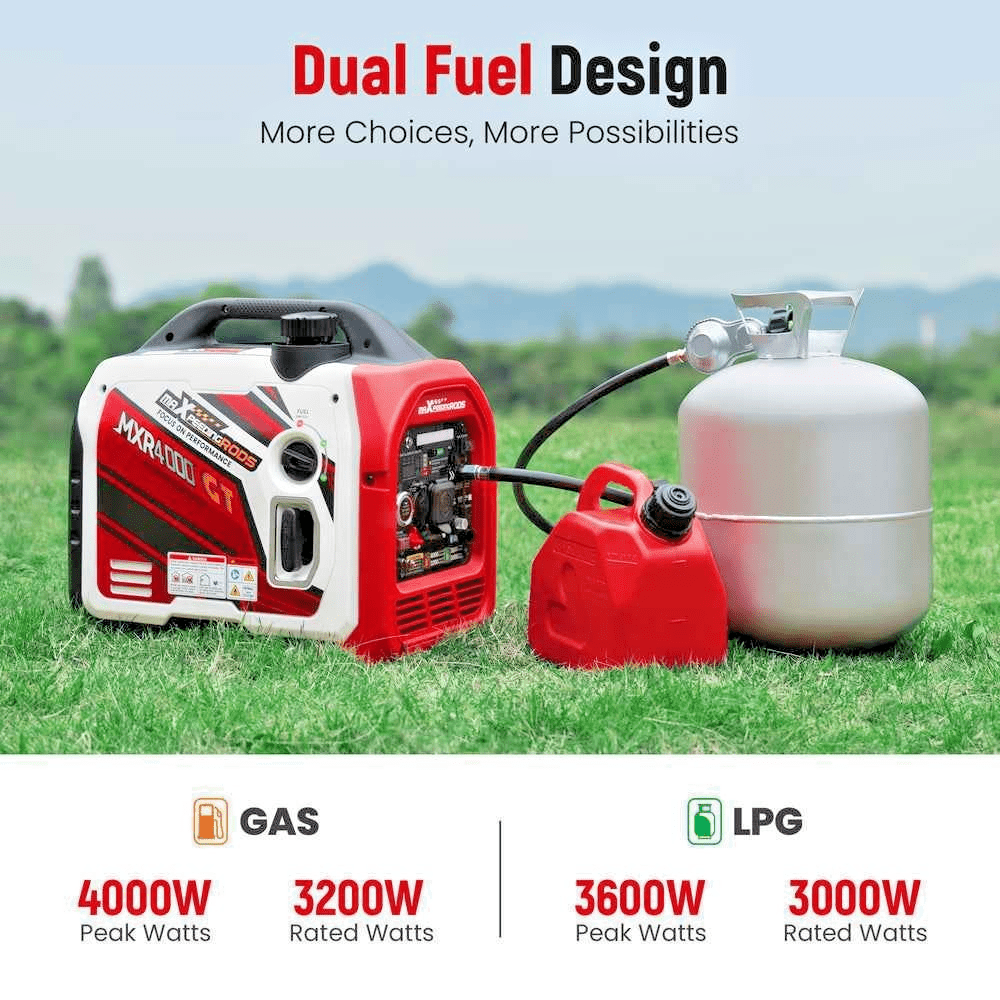 MXR4000GT 4000W Dual - Fuel Inverter Generator - Durvy Industrial_