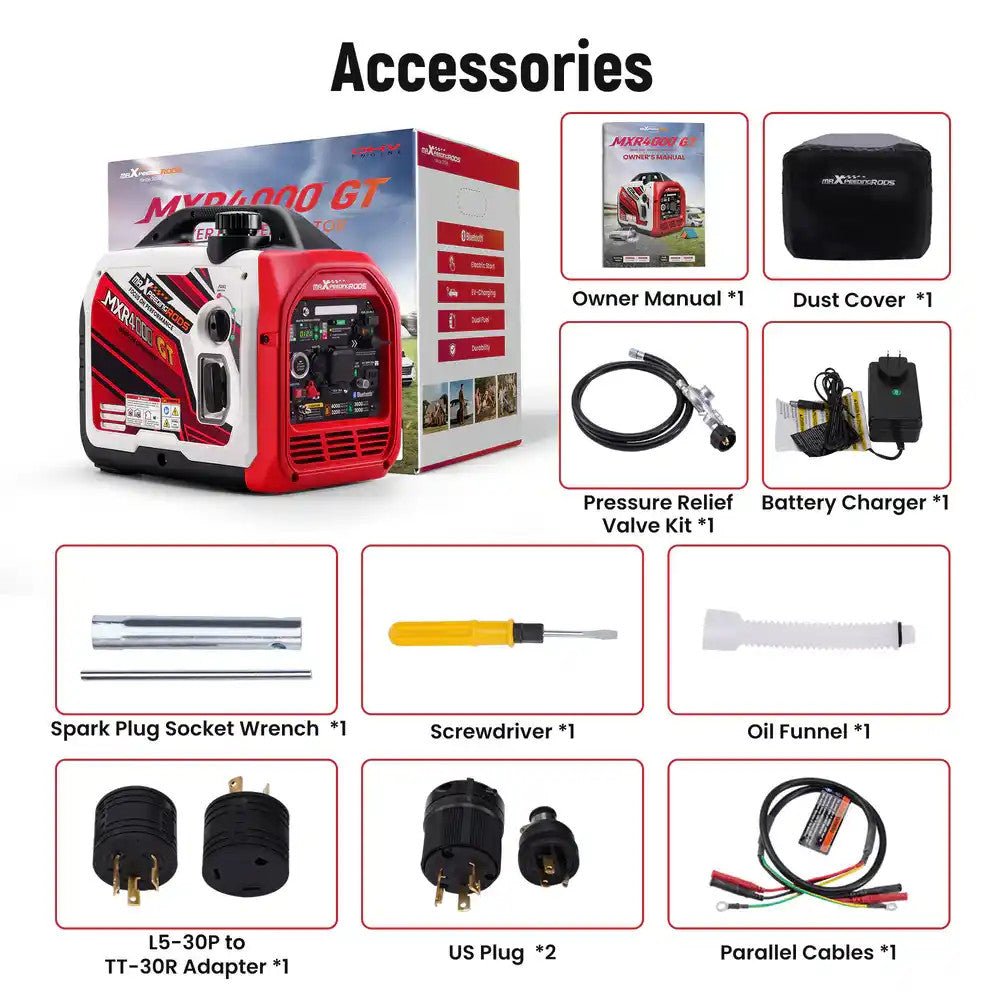 MXR4000GT 4000W Dual - Fuel Inverter Generator - Durvy Industrial_