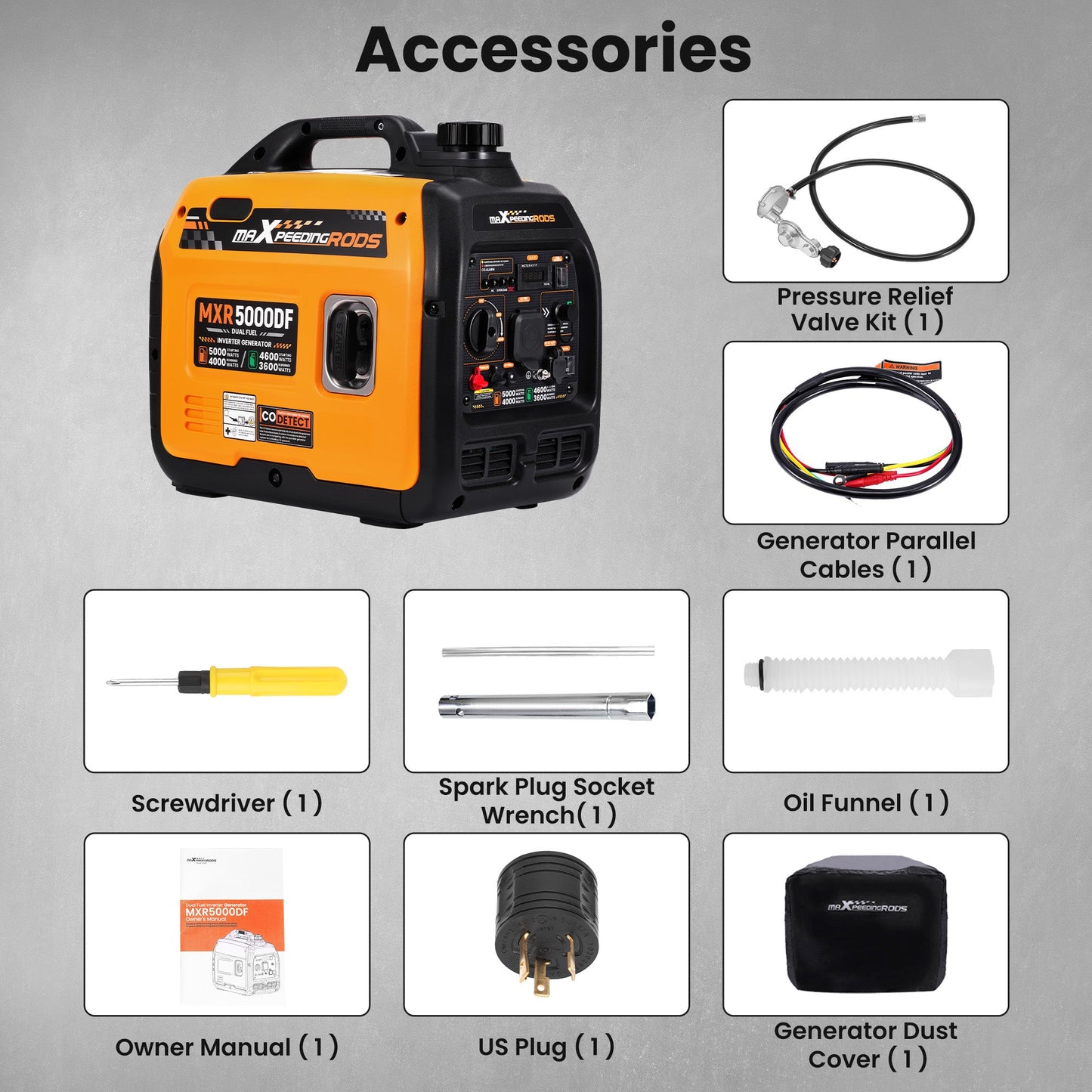 MXR5000DF - Inverter Generator - Dual Fuel (Propane - LPG) for Apartments. - Durvy Industrial_