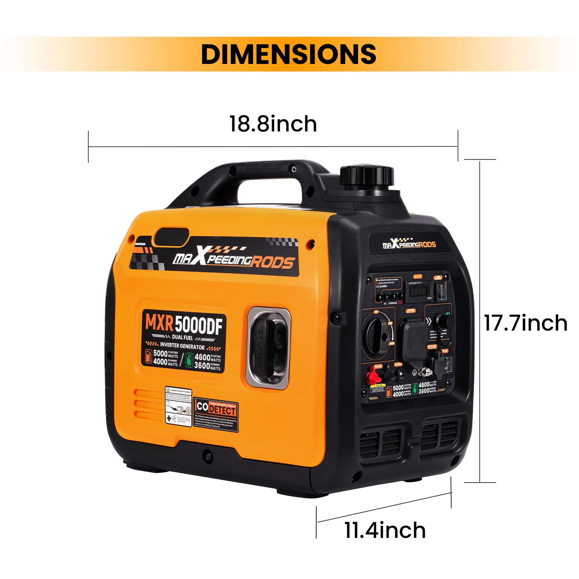 MXR5000DF - Inverter Generator - Dual Fuel (Propane - LPG) for Apartments. - Durvy Industrial_