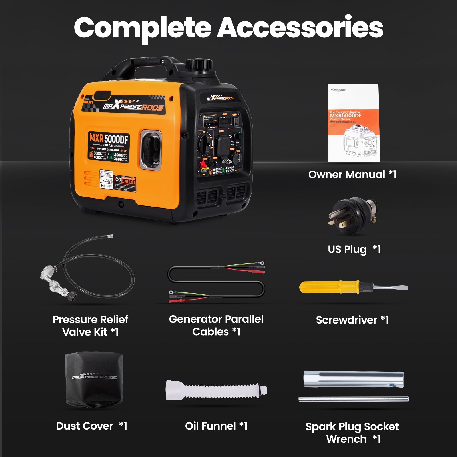 MXR5000DF - Inverter Generator - Dual Fuel (Propane - LPG) for Apartments. - Durvy Industrial_