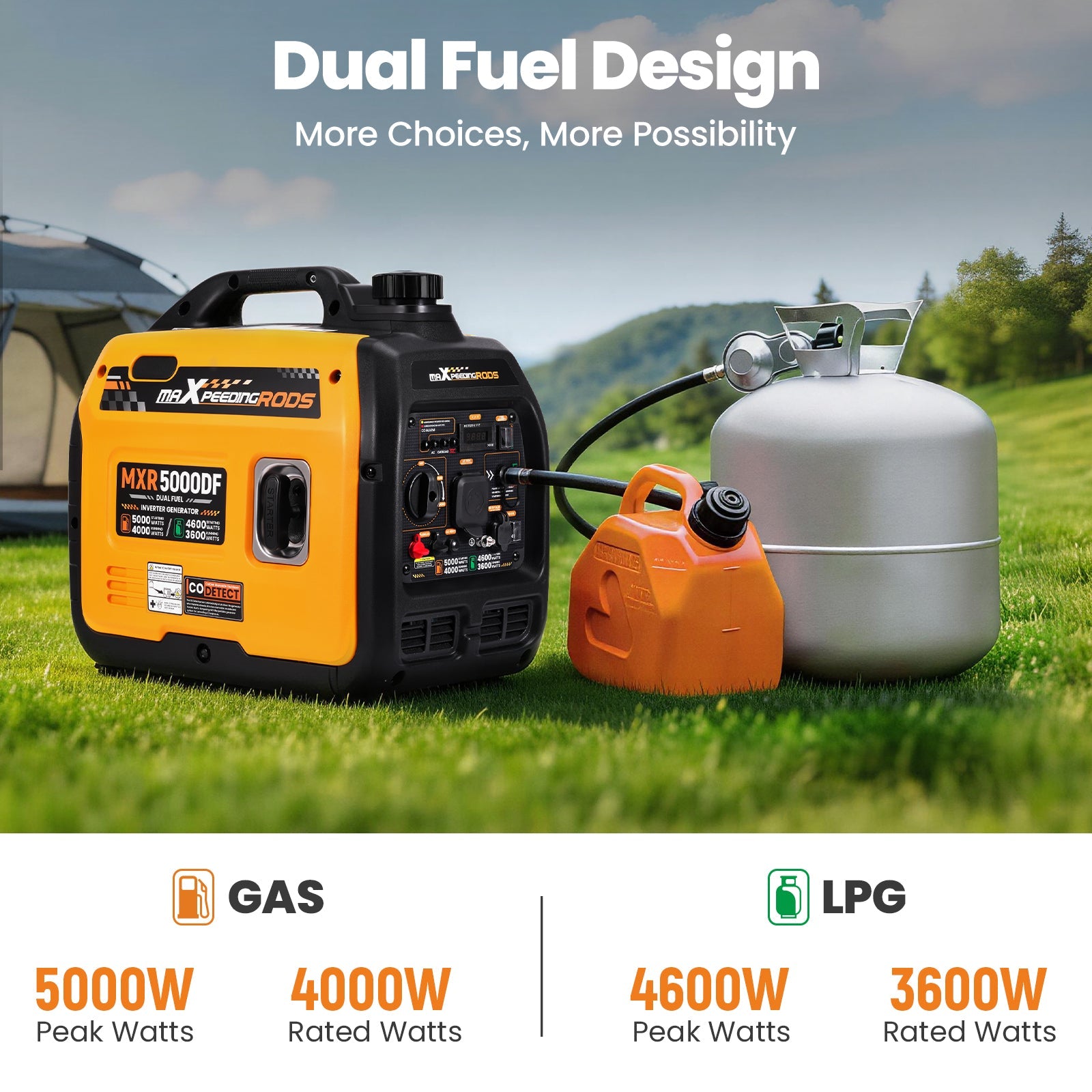 MXR5000DF - Inverter Generator - Dual Fuel (Propane - LPG) for Apartments. - Durvy Industrial_